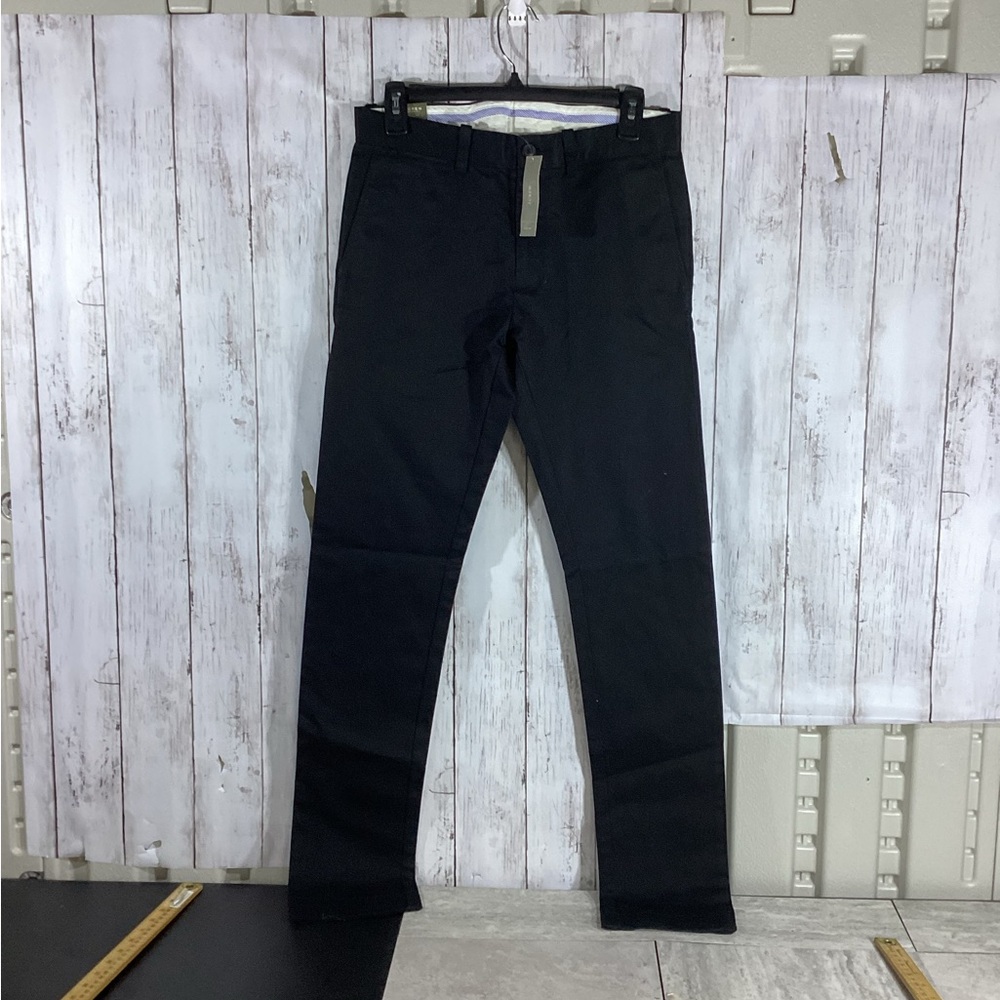 MENS JCREW BLACK CHINO PANTS new 28/30 preppy minimalist